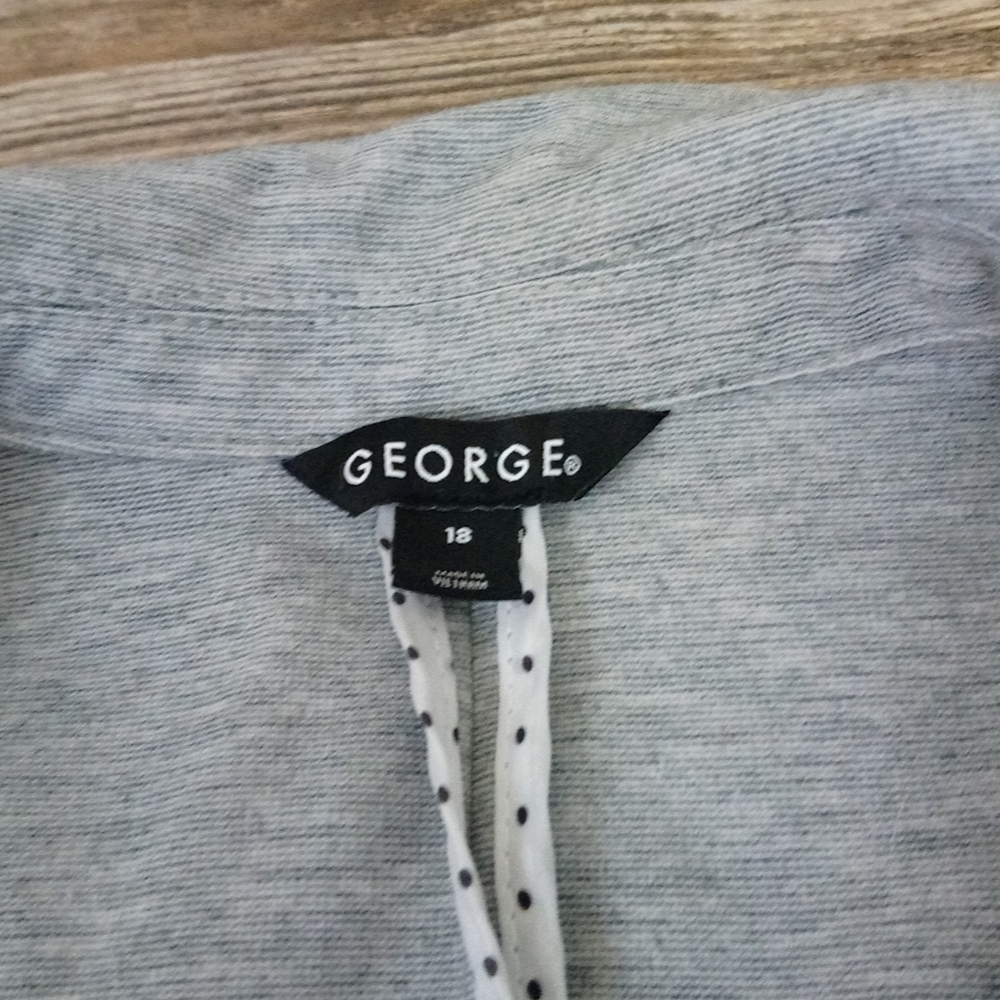 Gray Long Sleeve Button Blazer Jacket - image 5